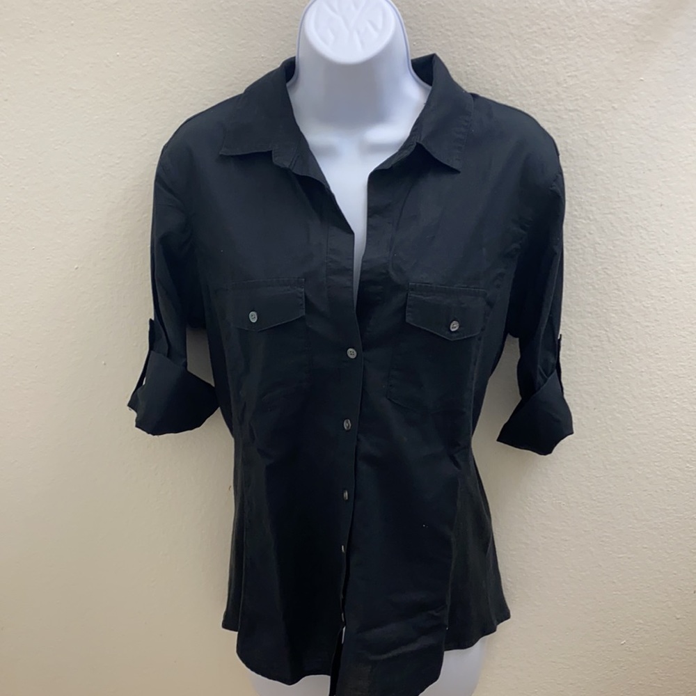 JAMES PERSE Black Button Down Cotton Shirt 4